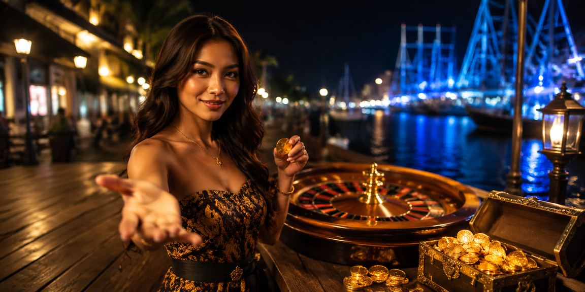 Meja roulette lengkap dengan roda dan bola